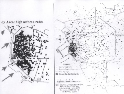 High asthma rate study area