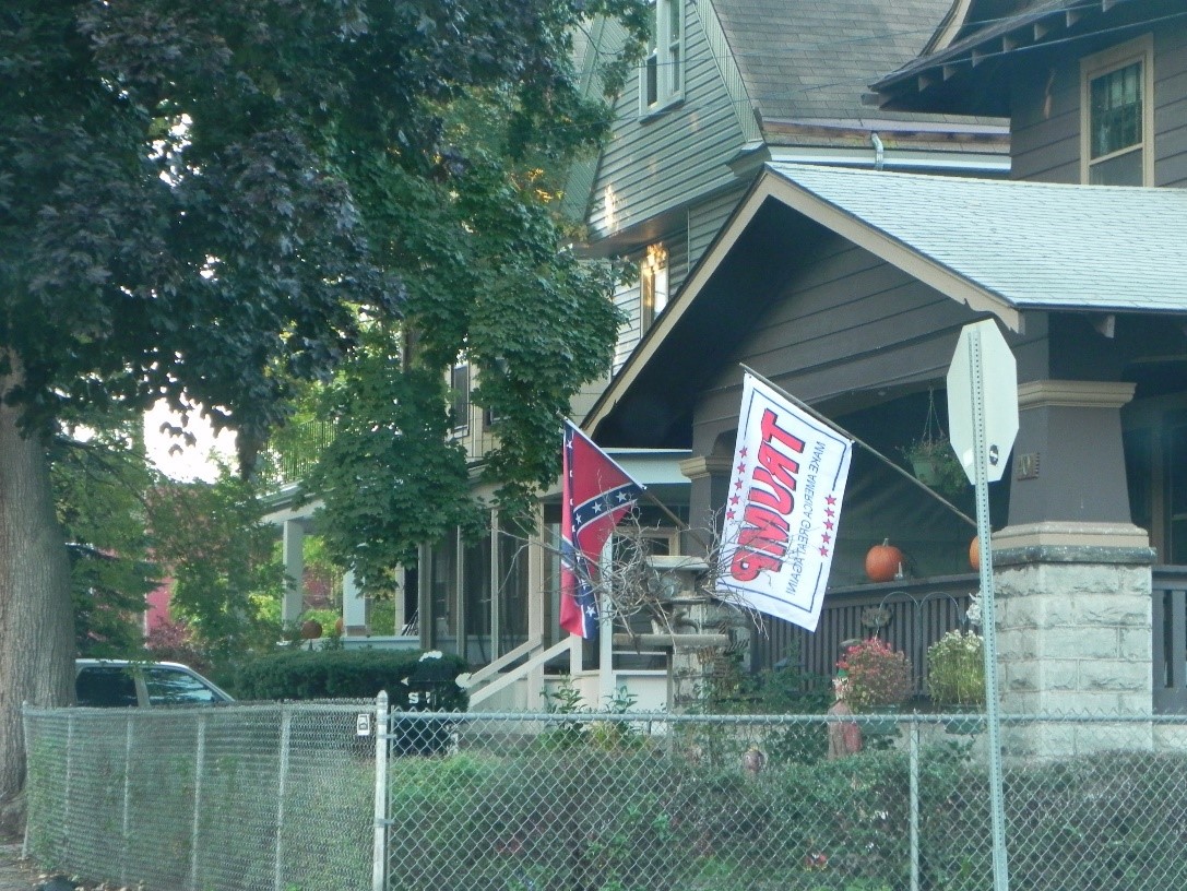 Trump flag at 40 Indian Church